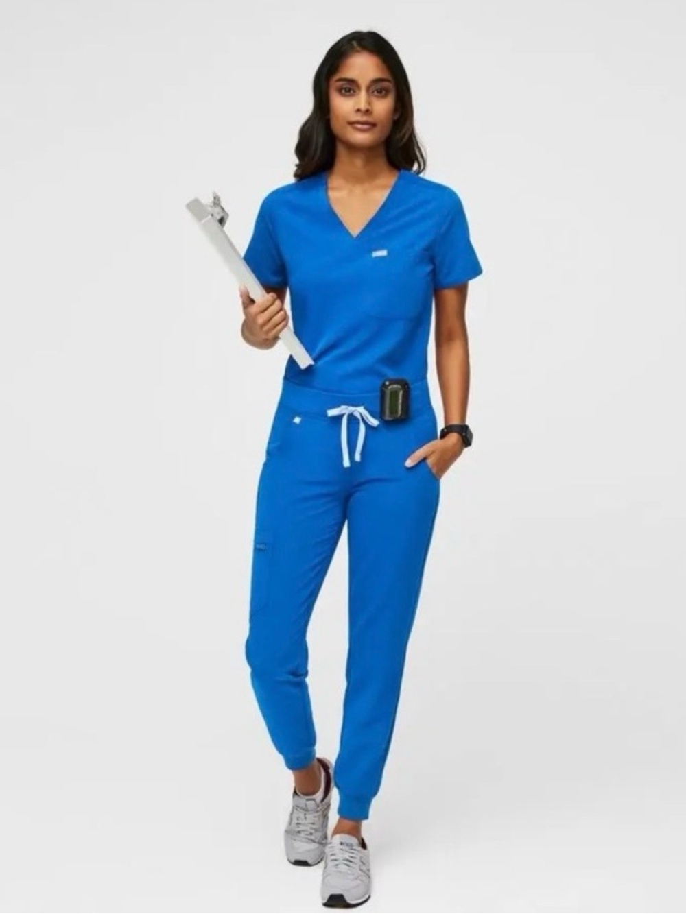 Figs Women's Royal Blue Track Joggers and Top Set